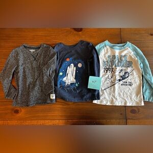 LOT of Toddler Boys Long Sleeve Shirts Size 4T (3 shirts)
